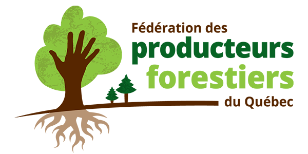 Logotype de la Fédération des producteurs forestiers du Québec dont l'hyperlien mène vers son site Web.
